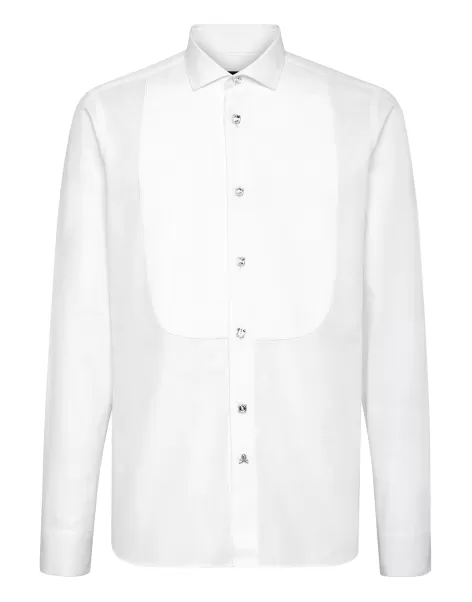Camisas Philipp Plein Hombre En Línea White Shirt Black Tie