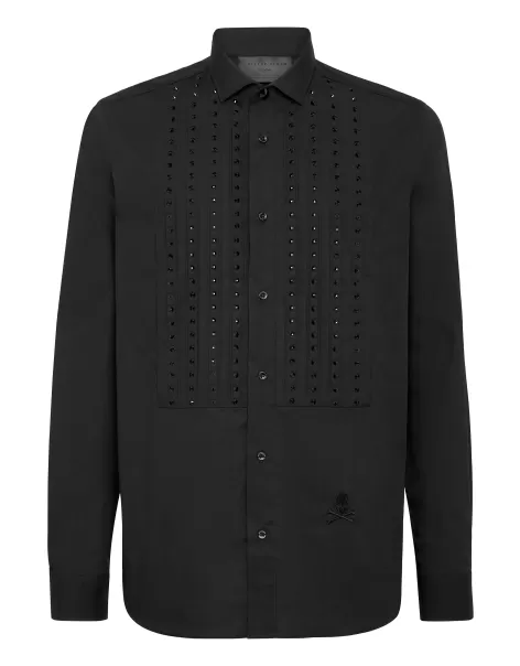 Philipp Plein Demanda Shirt Black Tie Sartorial Hombre Black Camisas