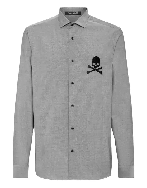 Camisas Ventaja Grey Shirt Sugar Daddy Skull&Bones Hombre Philipp Plein