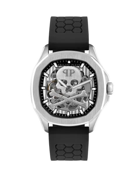 Philipp Plein Black/Silver Relojes Hombre Skeleton $Pectre Watch Precio De Descuento