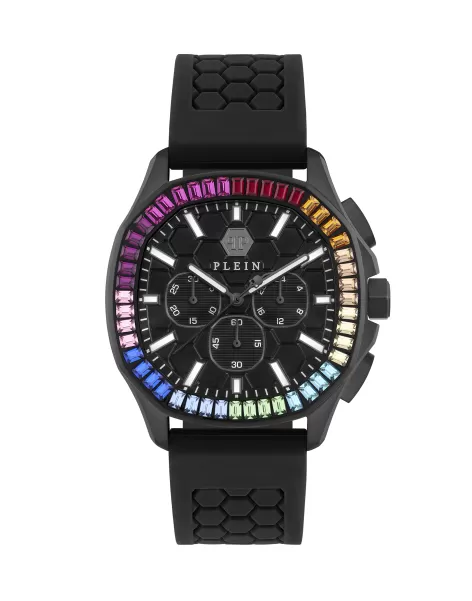 Hombre Venta Relojes Black / Multicolored Philipp Plein $Pectre Chrono Watch