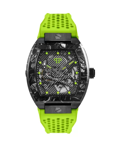 Oferta Especial The $Keleton $Port-Master Neon Lime Watch Relojes Hombre Philipp Plein Green Fluo