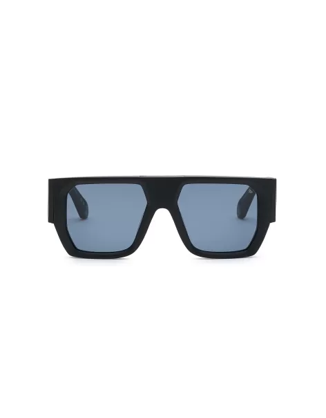 Gafas De Sol Popular Black/Silver Sunglasses Square Hombre Philipp Plein