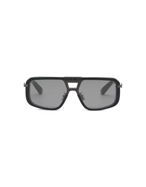 Philipp Plein Gafas De Sol Sunglasses Rectangular Plein Legacy + Nft Promoción Hombre Black / Gold