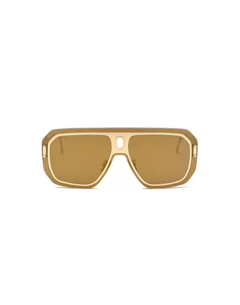 Oferta Gafas De Sol Sunglasses Oversize Plein Adventure Mask Hombre Pink/Gold Philipp Plein