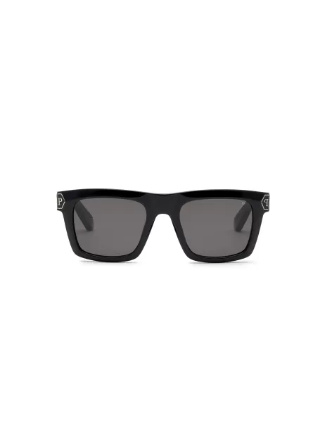 Black Sunglasses Square Plein Daily Masterpiece Hexagon Garantizado Gafas De Sol Philipp Plein Hombre