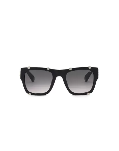 Philipp Plein Gafas De Sol Flete Gratis Black Hombre Sunglasses Square Plein Icon Hexagon