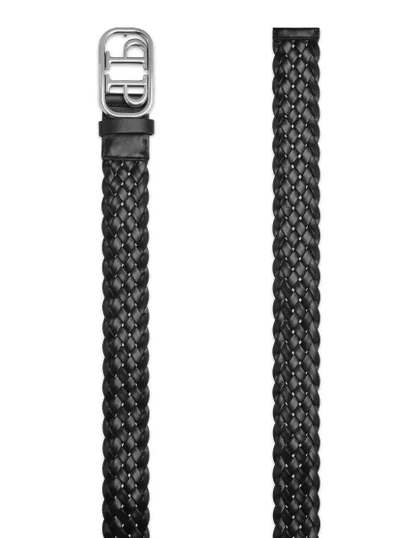 Black/Nickel Correas Productos Recomendados Leather Belt Philipp Plein Tm Hombre