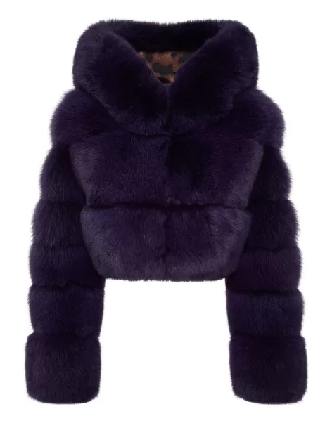 Ropa Exterior Purple Edicion Limitada Philipp Plein Real Fur Short Jacket Mujer