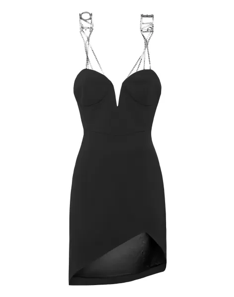 Philipp Plein Black Vestidos Garantizado Mujer Cady Mini Dress Heart
