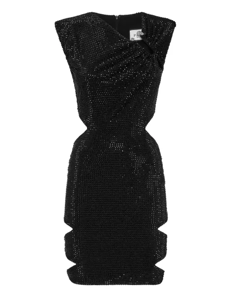 Nuevo Producto Vestidos Philipp Plein Mini Dress Crystal Black Mujer