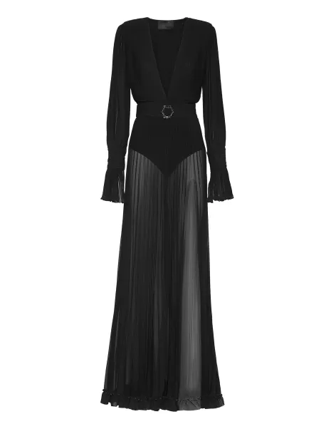 Vestidos Black Comprar Mujer Philipp Plein Chiffon Long Dress