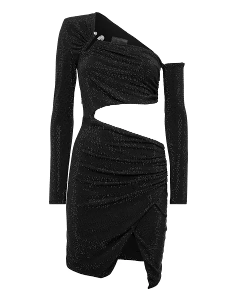 Vestidos Mujer Vender Philipp Plein Black Mini Dress Stones