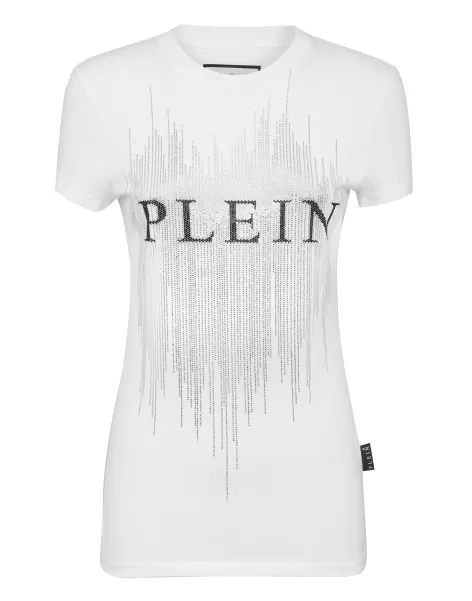 Venta Camiseta & Polos White Philipp Plein T-Shirt Round Neck Sexy Pure Fit Mujer
