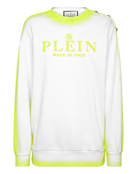 Camiseta & Polos Mujer White Philipp Plein Sweatshirt Round Neck Fluo 2024