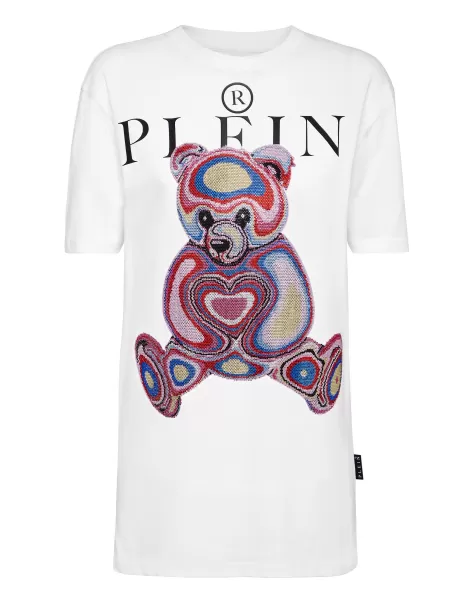 Philipp Plein Pago Seguro Mujer Camiseta & Polos White T-Shirt Man Fit Teddy Bear