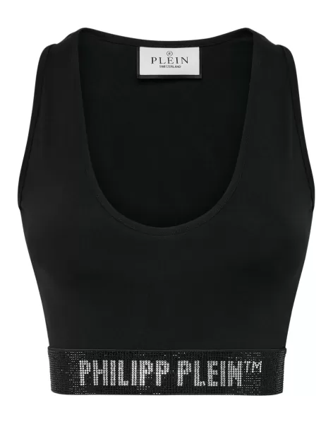 Tops Cropped Top Philipp Plein Tm Black Mujer Diseño