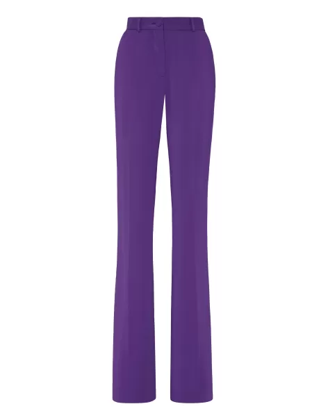 Mujer Pantalones & Shorts Purple Precio De Coste Philipp Plein Cady Trousers