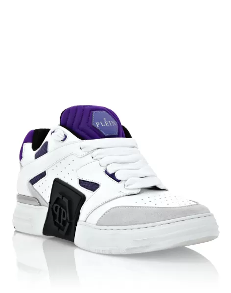 Venta Philipp Plein Lo-Top Sneakers Phantom $Treet Mujer White/Purple Sneakers