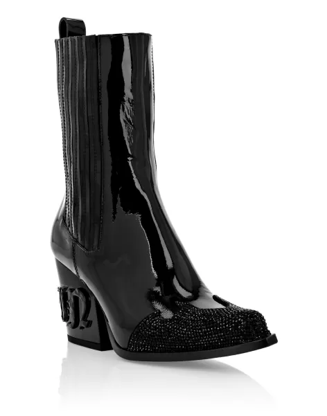Boots Mid Flat Gothic Plein Botas & Botines Philipp Plein Mujer Precio De Coste Black