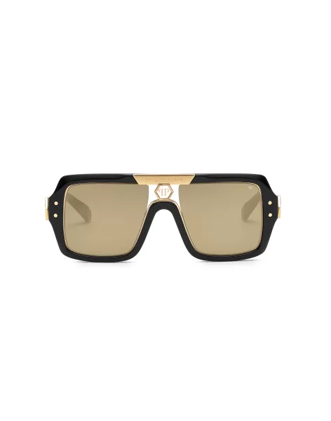 Mujer Black / Gold Innovación Philipp Plein Gafas De Sol Sunglasses Square