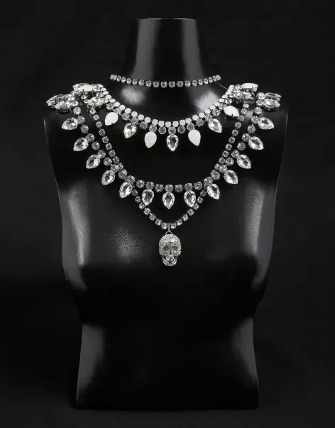 Philipp Plein Crystal Mujer Necklaces Skull Moderno Relojes & Joyas
