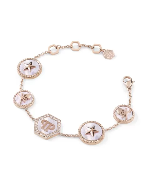 Philipp Plein Pink Gold Precio Reducido Pp Buttons Bracelet Mujer Relojes & Joyas