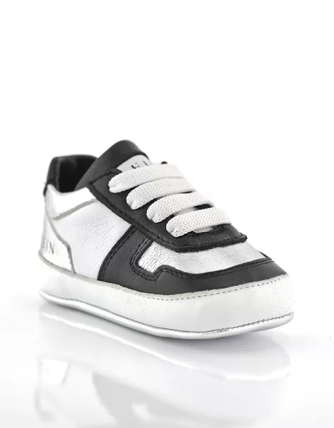 Newborn Sneakers Lace Niños White/Silver Calzado Philipp Plein Personalización