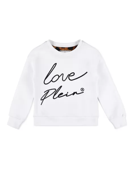 White Plush Sweater En Línea Niños Philipp Plein Ropa