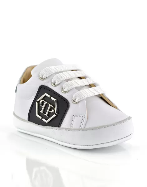 Philipp Plein Newborn Sneakers Lace Hexagon White Calzado Niños Precios De Liquidación